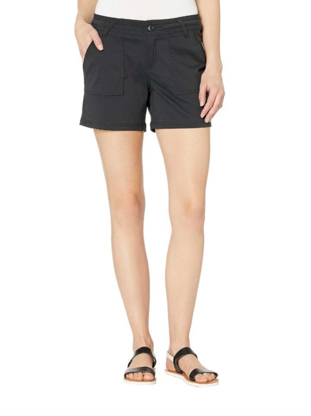 prAna Olivia 5” Stretch Zion Shorts Black Size 8
